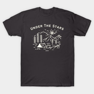 Under the stars camping camp Outdoors T-Shirt